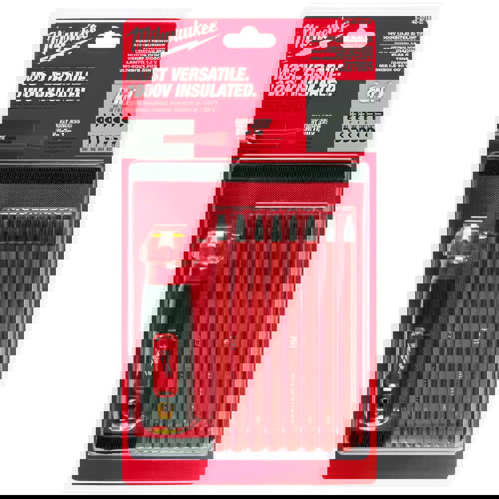 Bit Screwdrivers; Type: Combination ; Tip Type: Cabinet; Phillips; Square ; Overall Length (Decimal Inch): 12.68 ; Handle Length (Inch): 5.0000 ; Insulated: Yes ; Non-sparking: Yes
