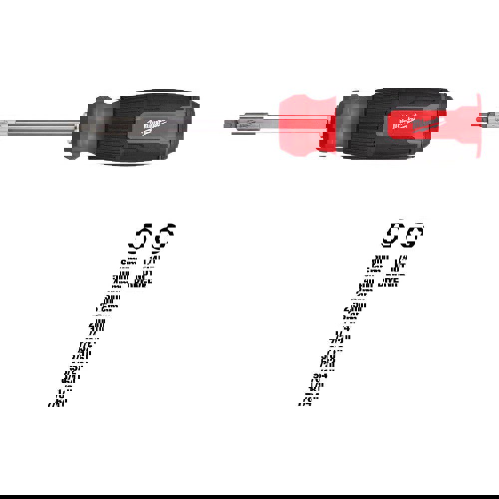 Bit Screwdrivers; Type: Multi-Bit Screwdriver ; Tip Type: Multi ; Phillips Point Size: 0 ; Handle Type: Ergonomic ; Overall Length (Decimal Inch): 9.1100 ; Handle Length (Decimal Inch - 4 Decimals): 5.2000