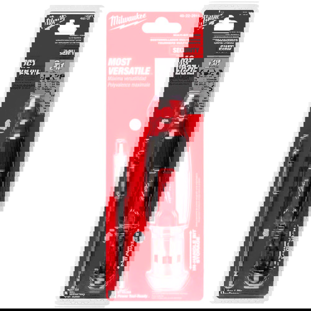 Bit Screwdrivers; Type: Multi-Bit Screwdriver ; Tip Type: Multi ; Handle Type: Comfort Grip ; Overall Length (Decimal Inch): 9.1100 ; Handle Length (Inch): 5.2000 ; Handle Material: Rubber; Plastic