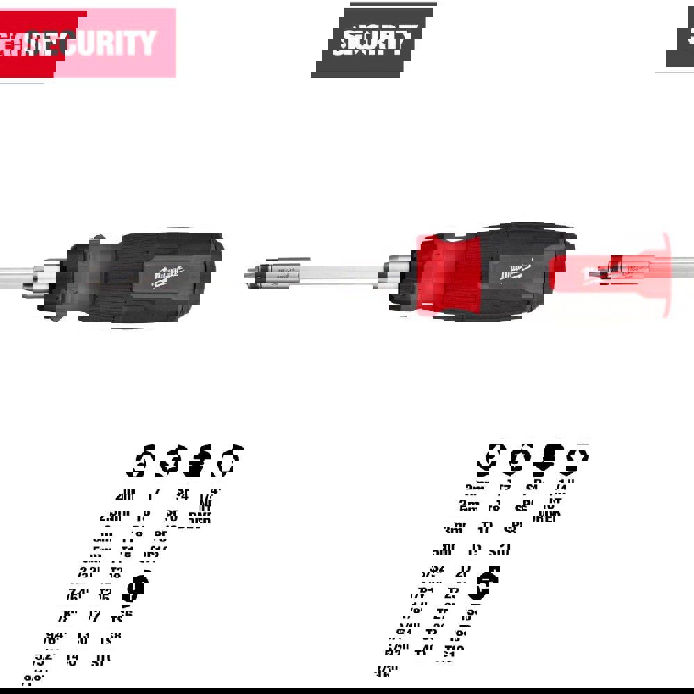 Bit Screwdrivers; Type: Multi-Bit Screwdriver ; Tip Type: Torx; Spanner; Nut Driver; Hex ; Torx Size: T7; T8; TP10; TP15; TP20; TP25; TP27; TP30; TP40 ; Handle Type: Non-Slip Grip ; Overall Length (Decimal Inch): 10.12