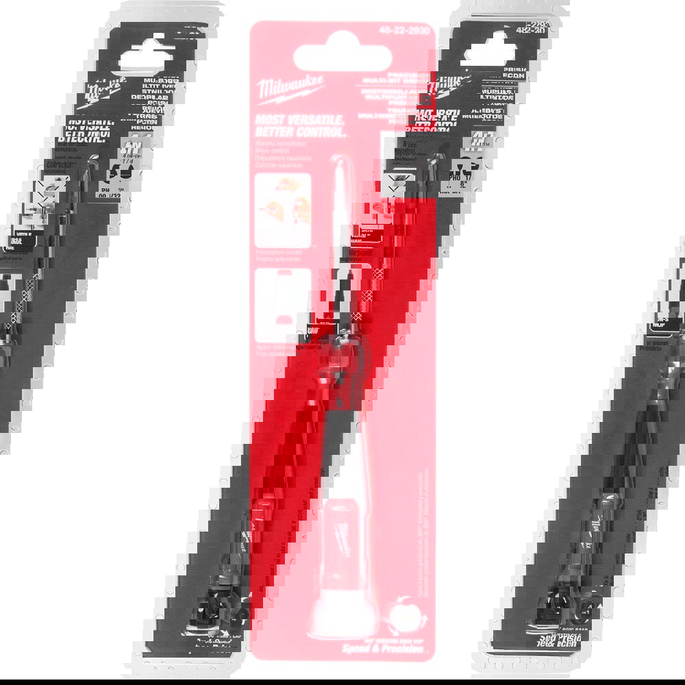 Bit Screwdrivers; Type: Multi-Bit Screwdriver ; Tip Type: Multi ; Overall Length (Decimal Inch): 5.7500 ; Handle Length (Decimal Inch - 4 Decimals): 4.7500 ; Handle Material: Rubber; Plastic ; Insulated: No