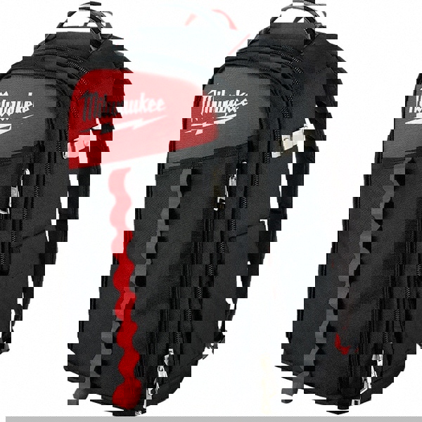 22 Pocket Black & Red Ballistic Nylon Backpack Tool Bag