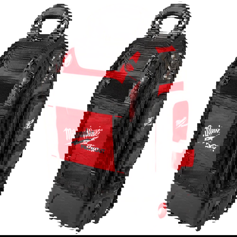 Tool Bags & Totes; Holder Type: Backpack ; Closure Type: Zipper ; Material: Polyester ; Color: Black; Red ; Number Of Pockets: 42 ; Width (Inch): 18