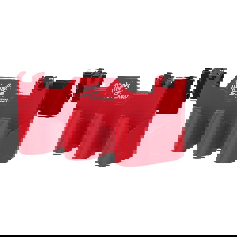 Tool Box Case & Cabinet Accessories; Accessory Type: Battery Rack ; Material: Durable ABS ; For Use With: PACKOUT Modular Storage System ; Color: Red ; Overall Thickness: 5.2in ; Material Family: Plastic