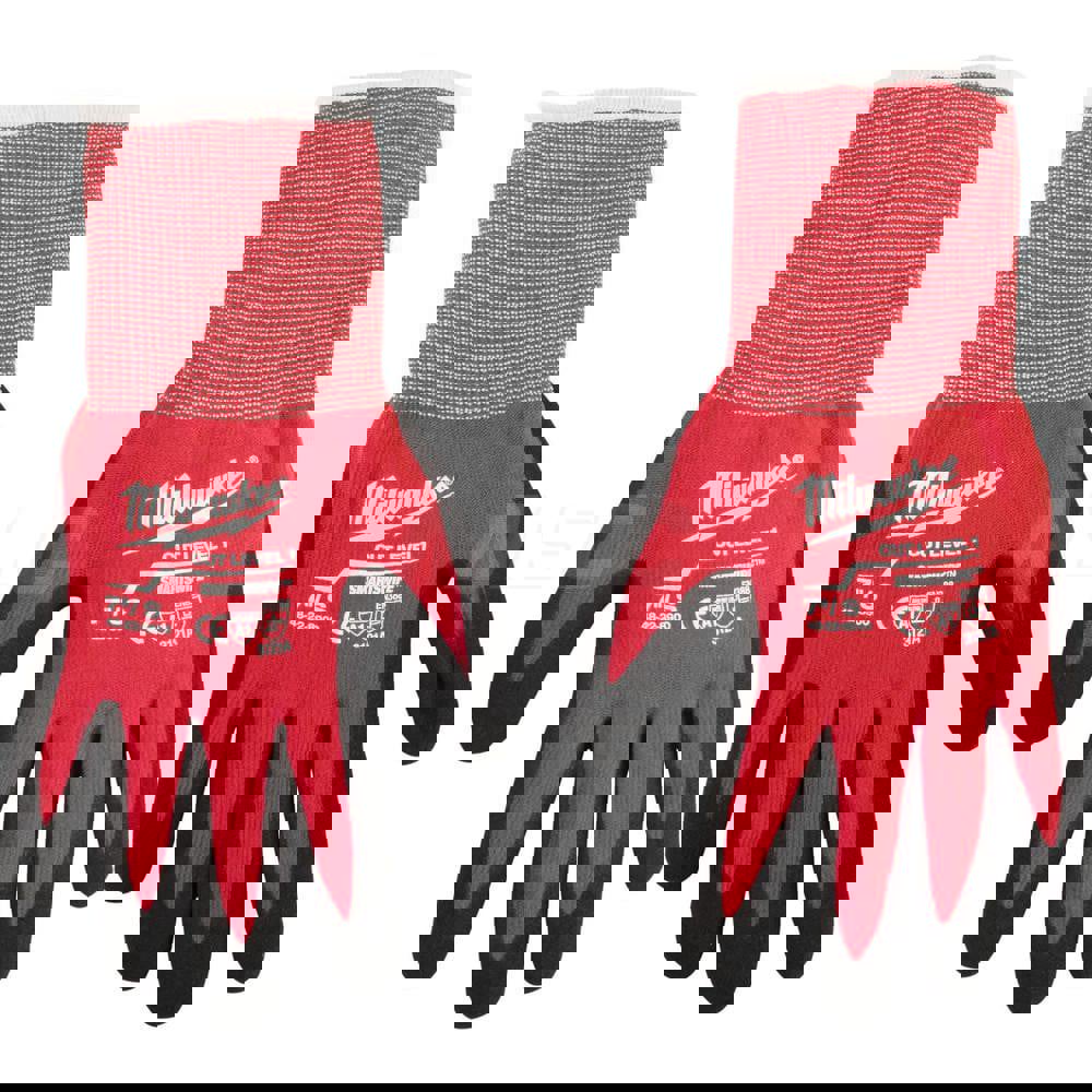 Cut, Puncture & Abrasive-Resistant Gloves: Size S, ANSI Cut A1, ANSI Puncture 0, Nitrile, Nylon