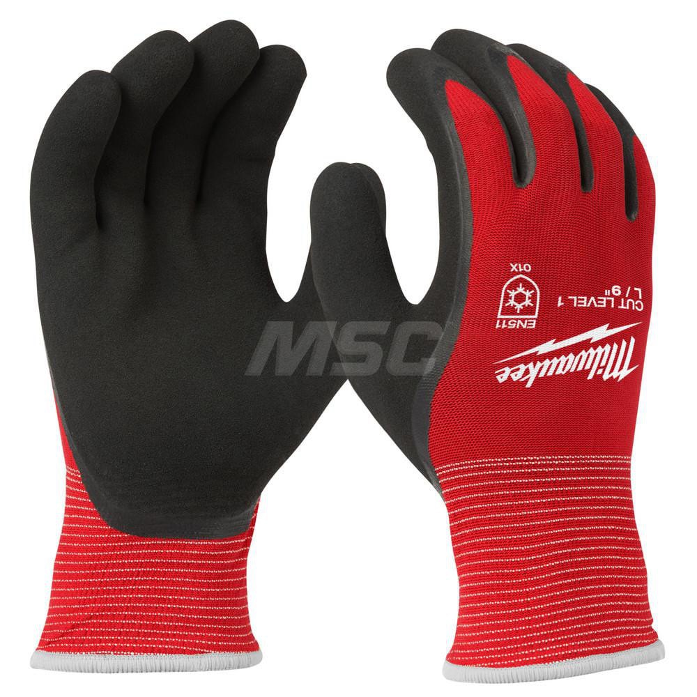 Cut & Puncture-Resistant Gloves: Size Large, ANSI Cut A1, ANSI Puncture 1, Nitrile, Series 48-22