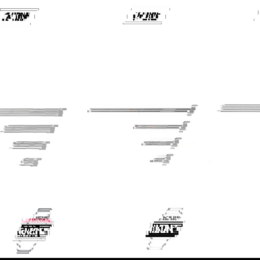 Socket Extension Sets; Drive Size: 0.2500in ; Finish: Chrome ; Material: Vanadium Steel ; For Use With: Impact Drive Sockets & Ratchets ; Insulated: No ; Socket Size: 2in; 4in; 6in; 12in