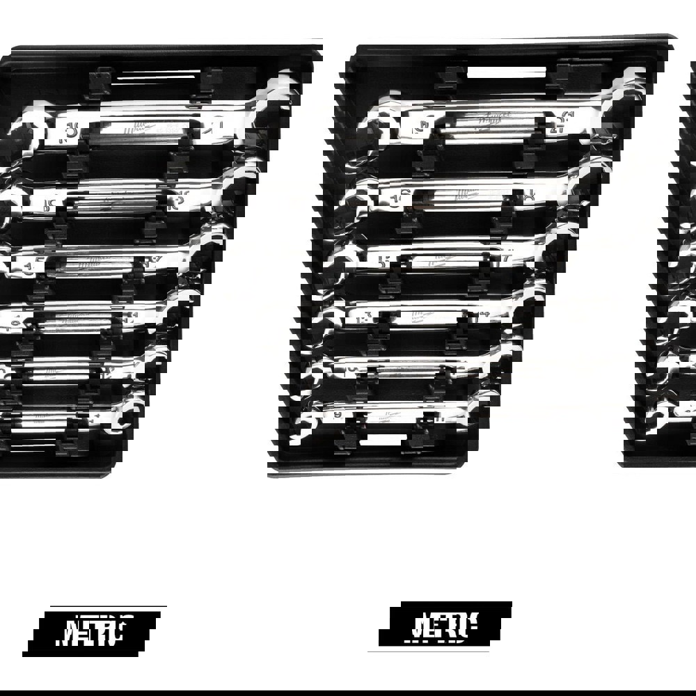 Wrench Sets; Set Type: Flare Nut Wrench Set ; System Of Measurement: Metric ; Size Range: 9 mm x 11 mm - 16 mm x 18 mm ; Container Type: Tray ; Material: Chromium-Vanadium Steel ; Finish Coating: Chrome