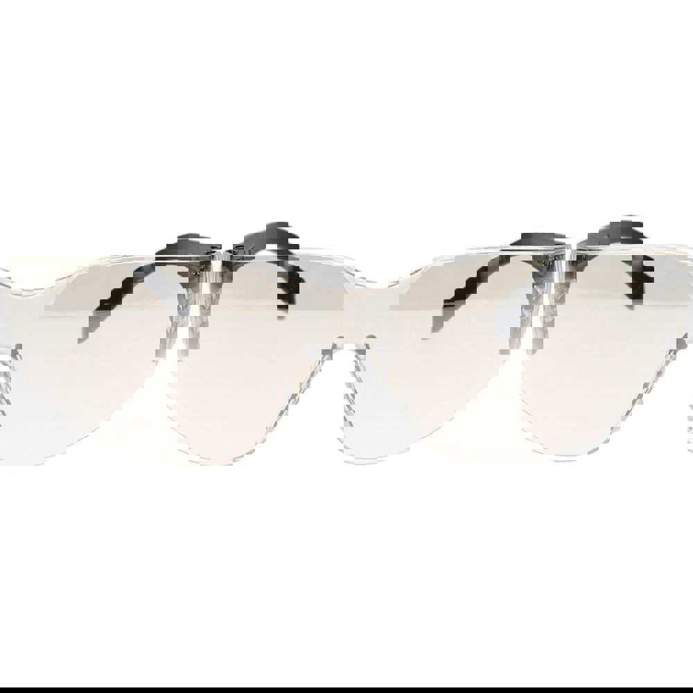 Safety Glass: Scratch-Resistant, Polycarbonate, Silver Lenses, Frameless