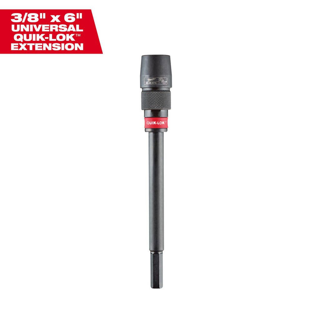 Drill Extensions & Extension Collets; Drill Bit Type Compatibility: Self-Feed Drill Bits ; Shank Cross-Section Shape Compatibility: Hex ; Drill Bit Size Compatibility: 0.375in ; Overall Length: 6.00in ; Angled Head: No ; Shank Size: 1.0000in