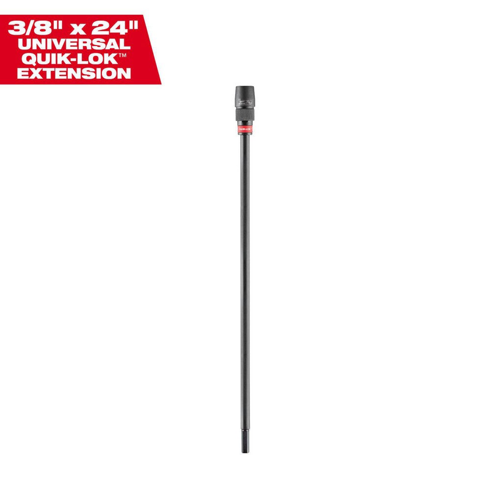 Drill Extensions & Extension Collets; Drill Bit Type Compatibility: Self-Feed Drill Bits ; Shank Cross-Section Shape Compatibility: Hex ; Drill Bit Size Compatibility: 0.375in ; Overall Length: 24.00in ; Angled Head: No ; Shank Size: 1.0000in