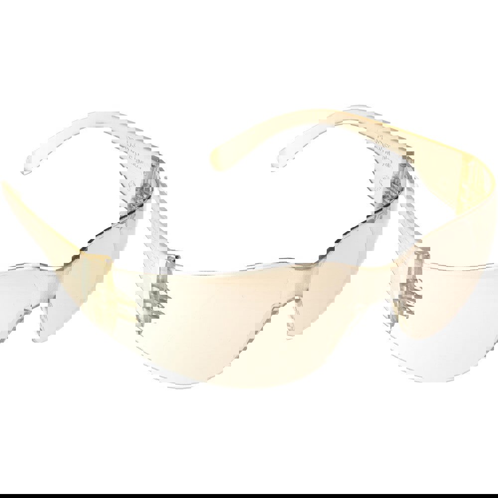 Safety Glass: Scratch-Resistant, Polycarbonate, Silver Lenses, Frameless, UV Protection