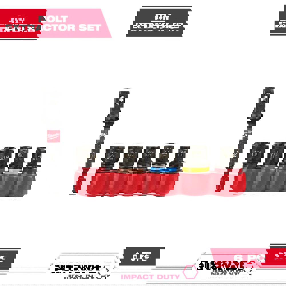 Bolt Extractor Sets; Tool Type: Impact Extractor Set ; Compatible Screw Size: 1/4