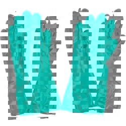 Chemical Resistant Gloves: X-Large, 18 mil Thick, Nitrile, Supported