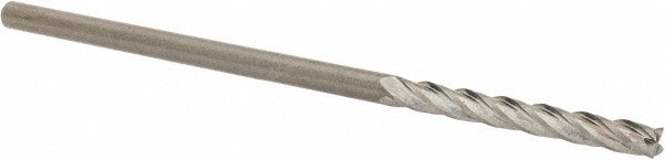 Square End Mill: 0.1181'' Dia, 0.9843'' LOC, 4 Flutes, Solid Carbide
