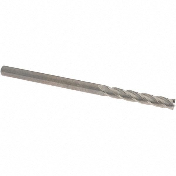 Square End Mill: 0.2362'' Dia, 1.4961'' LOC, 4 Flutes, Solid Carbide