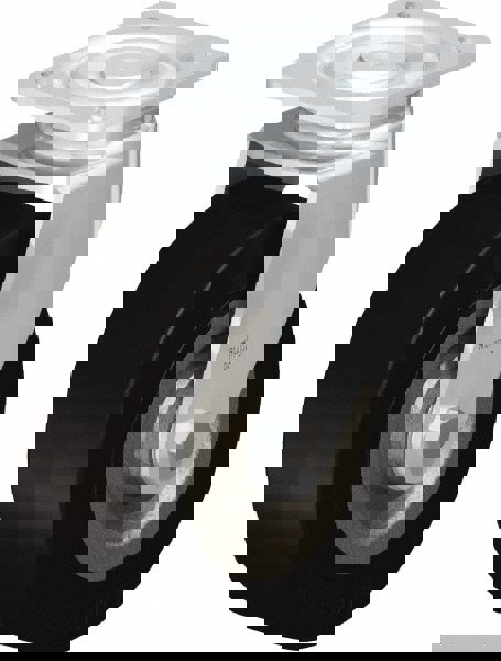 Swivel Top Plate Caster: Solid Rubber, 8