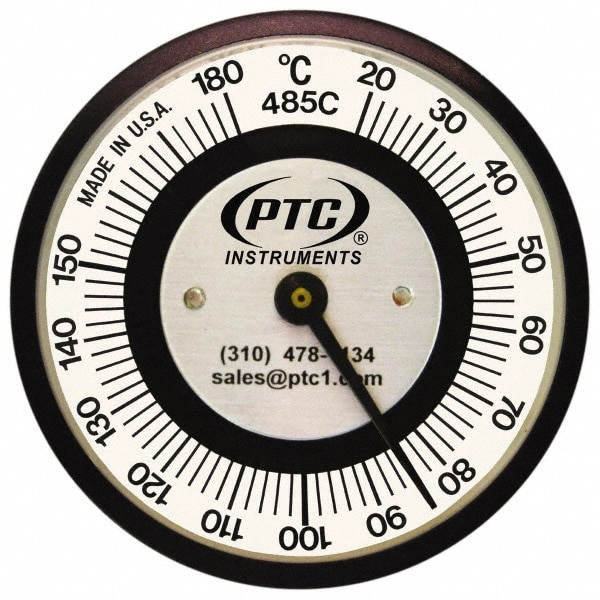 20 to 185&deg;C, 2 Inch Dial Diameter, Pipe Surface Clip On Thermometer