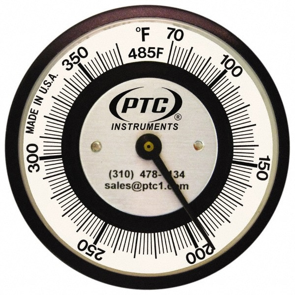 70 to 370&deg;F, 2 Inch Dial Diameter, Pipe Surface Clip On Thermometer