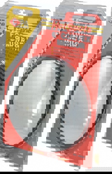 Automotive Full Size Convex Round Mirror with L Bracket