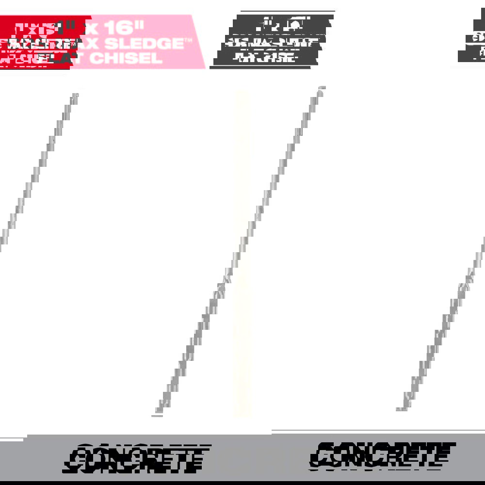 Hammer & Chipper Replacement Chisels; Chisel Type: Flat ; Head Width (Inch): 1 ; Shank Length (Inch): 16 ; Shank Diameter (Inch): 45/64 ; Drive Type: SDS Max ; Shank Shape: SDS Max