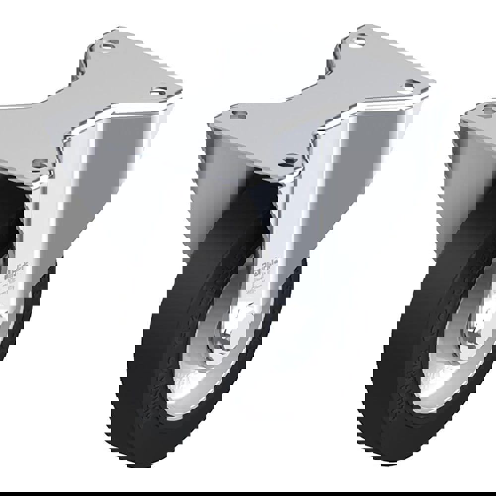 Rigid Top Plate Caster: Solid Rubber, 5