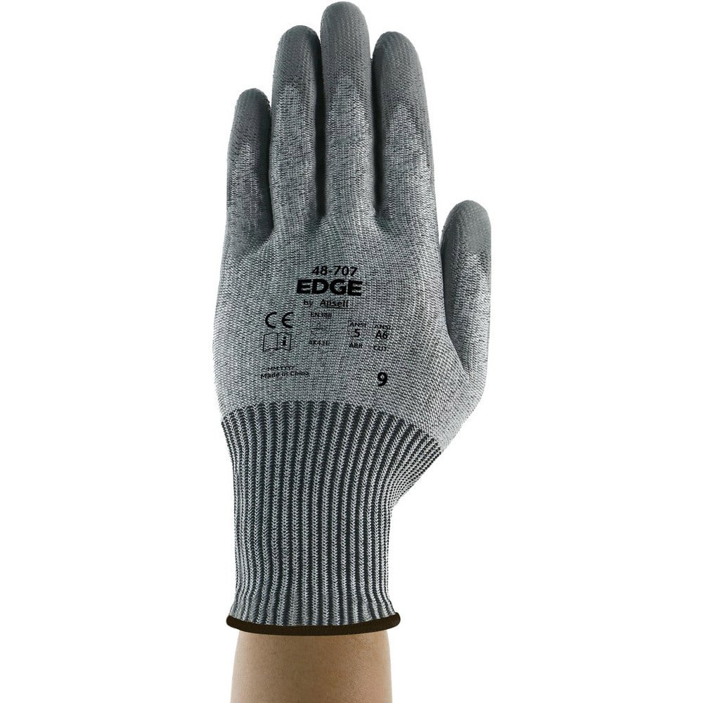Cut & Puncture Resistant Gloves; Style: Knit ; Coating Material: Polyurethane ; Coating Coverage: Palm ; Glove Type: Cut, Puncture & Abrasion-Resistant ; ANSI/ISEA Cut Resistance Level: A6 ; Primary Material: Polyester; Fiberglass; Spandex; Nylon; HPPE