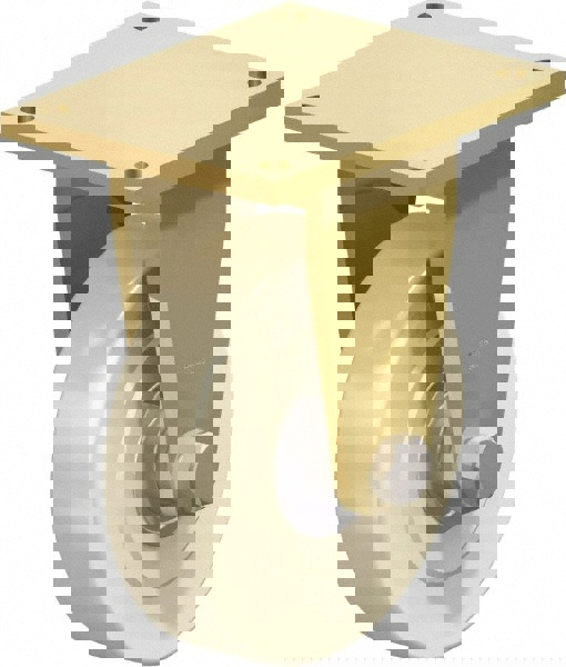 Rigid Top Plate Caster: Cast Nylon, 10