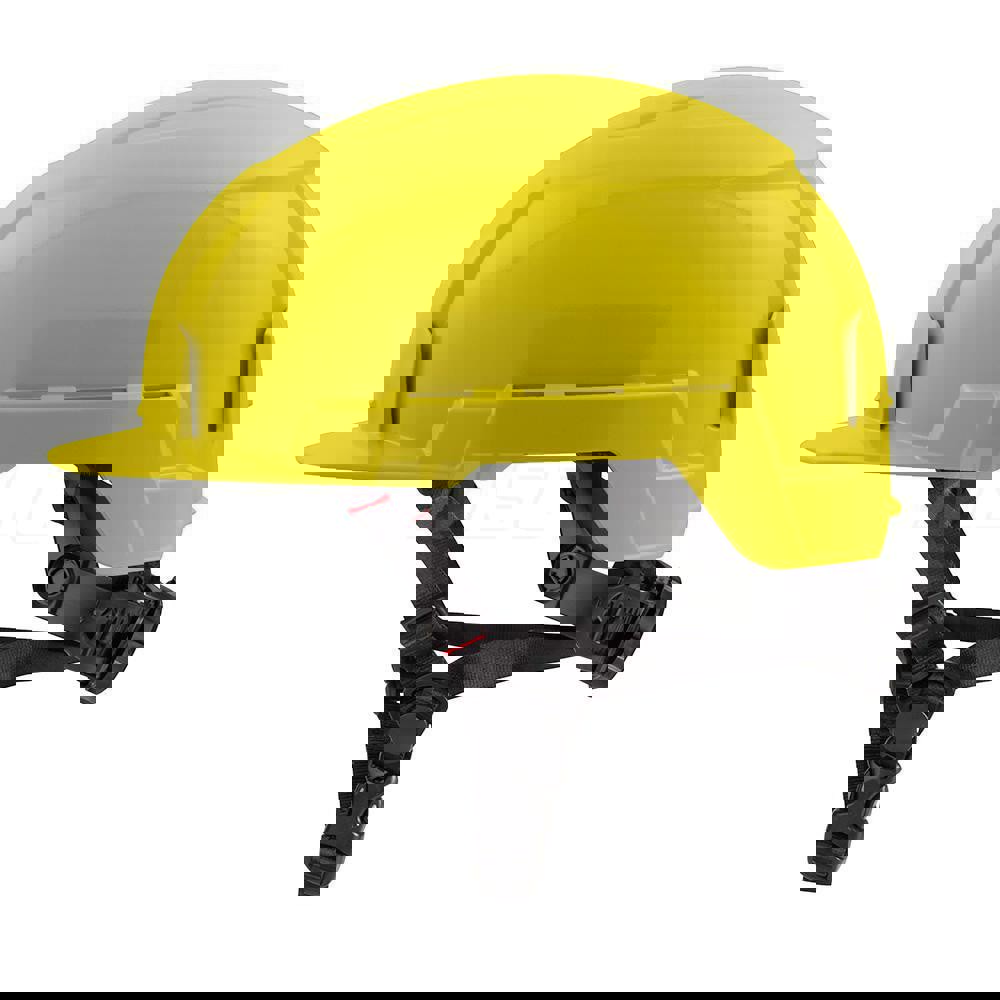 Hard Hat: Impact Resistant, Front Brim, Class E, 4-Point Suspension