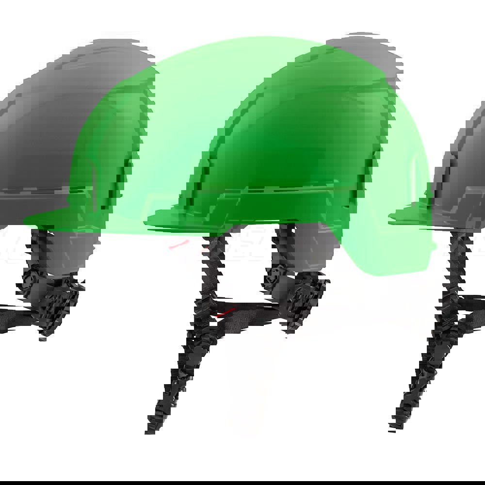 Hard Hat: Impact Resistant, Front Brim, Class E, 4-Point Suspension