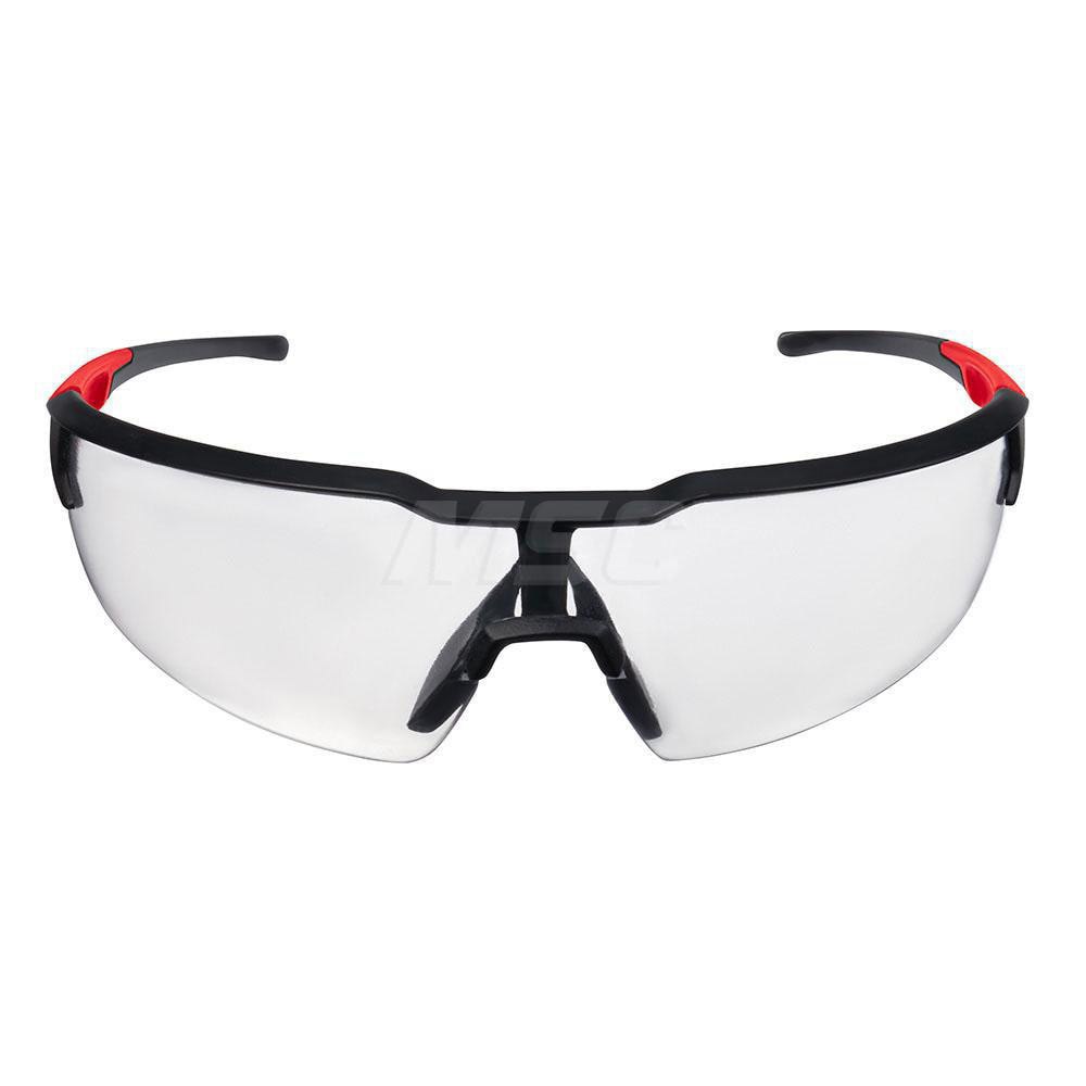 Safety Glass: Anti-Fog & Anti-Scratch, Plastic, Gray Lenses, Half-Framed