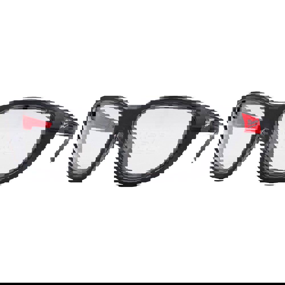 Safety Glass: Anti-Fog & Anti-Scratch, Plastic, Gray Lenses, Full-Framed