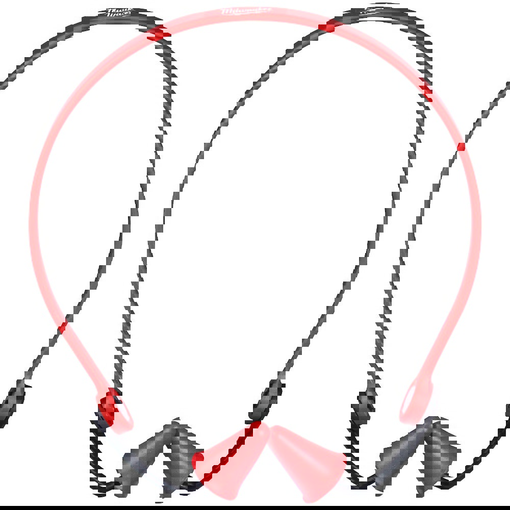 Earplug: 25dB, Foam, Cone, Push-In Stem, Banded