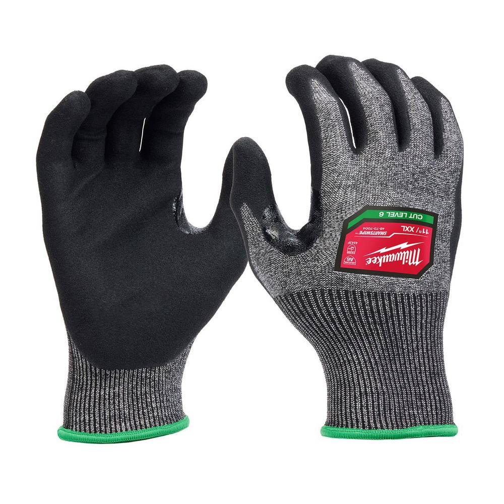 Puncture-Resistant Gloves: Size X-Large/2X-Large, ANSI Cut A6, ANSI Puncture 0, Nitrile & Polyurethane, High Performance Polyethylene