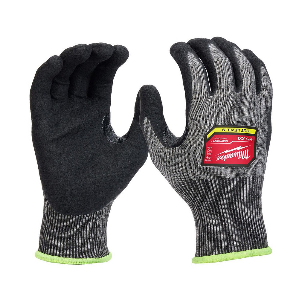 Puncture-Resistant Gloves: Size X-Large/2X-Large, ANSI Cut A9, ANSI Puncture 0, Nitrile & Polyurethane, High Performance Polyethylene