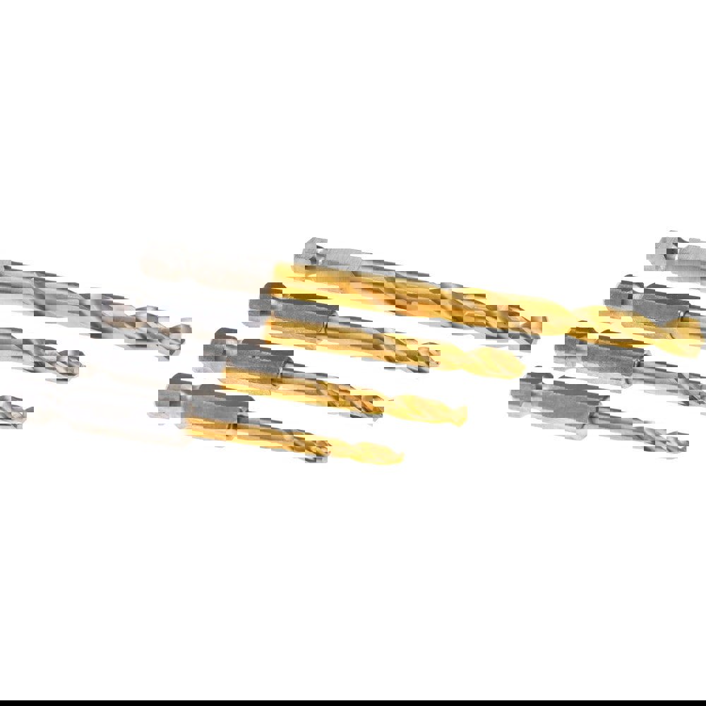 Drill Bit Set: Jobber Length Drill Bits, 4 Pc, 135 &deg;, Titanium