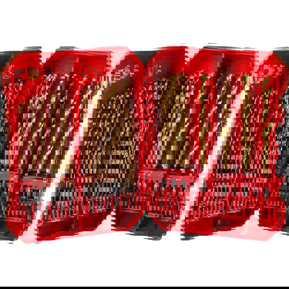 Drill Bit Sets; Drill Bit Set Type: Hex Shank Drill Bits ; Number of Pieces: 29 ; Tool Material: High-Speed Steel ; Coating/Finish: TiN ; Cutting Direction: Right Hand ; Shank Type: Hex