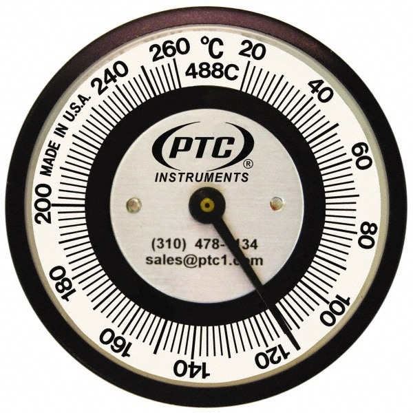 20 to 260&deg;C, 2 Inch Dial Diameter, Pipe Surface Spring Held Thermometer