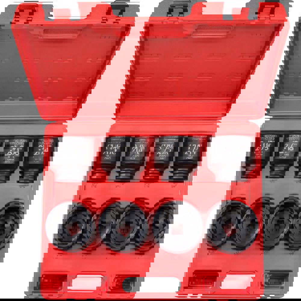 Socket Set: 8 Pc, 2-1/16 to 2-1/2