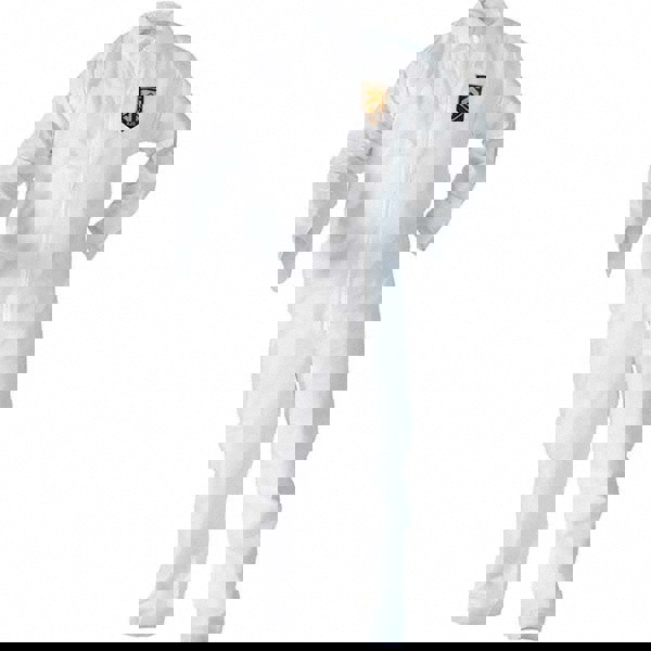 Disposable Coveralls: Size Medium, SMS, Zipper Closure