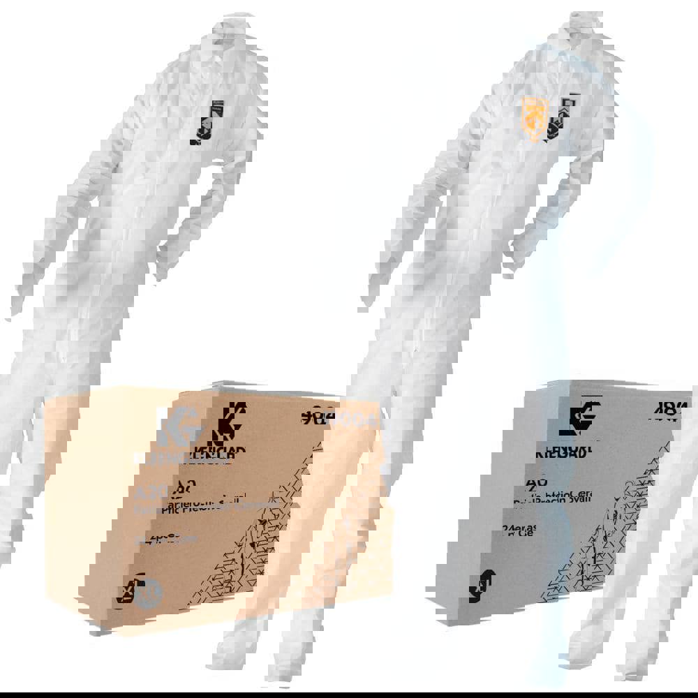 Disposable Coveralls: Size X-Large, SMS, Zipper Closure