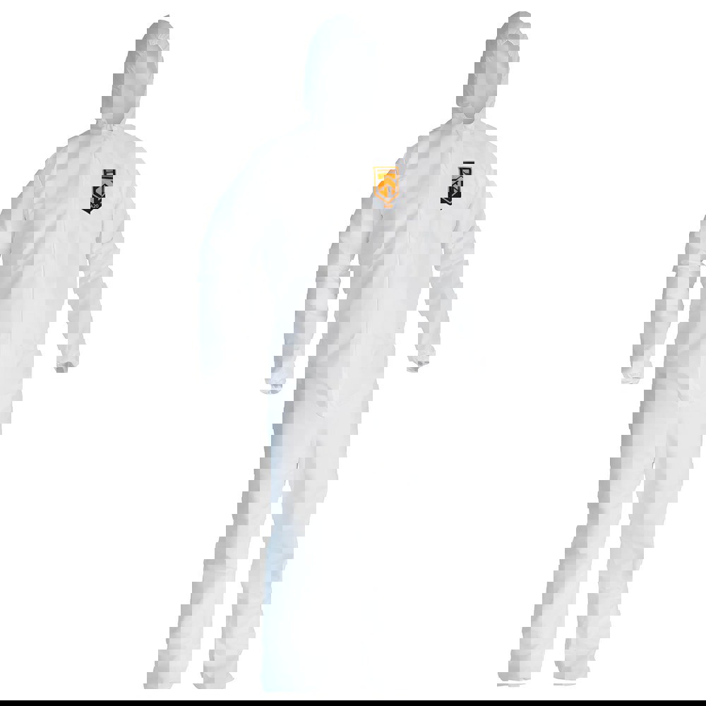 Disposable Coveralls: Size X-Large, SMS, Zipper Closure