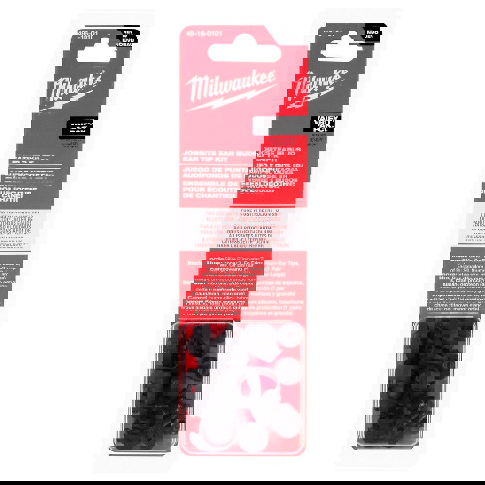 Computer & Laptop Accessories; Type: Earbud Tips ; Color: Red; Black ; Includes: Silicone Ear Tips, Foam Ear Tips, Ear Wings, Cover Bands (1 Pair of each: Small, Medium, and Large) ; For Use With: 2191-21: REDLITHIUM USB JOBSITE EARBUDS