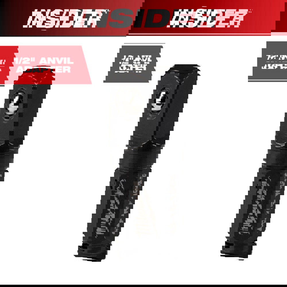 Socket Adapters & Universal Joints; Adapter Type: Adapter ; Male Size: 1/2 in ; Female Size: 1/2 ; Male Drive Style: Square ; Overall Length (Inch): 1-5/8 ; Female Drive Style: Hex