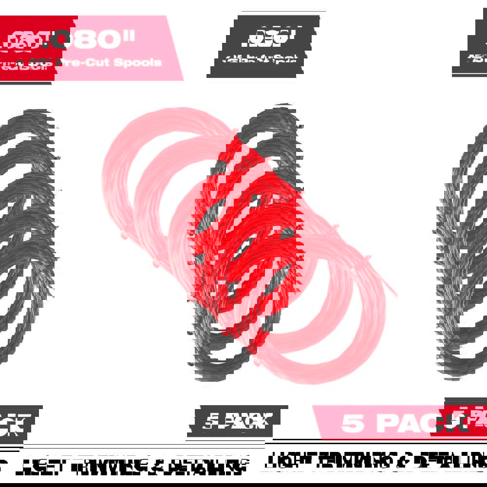 Outdoor Power Equipment Accessories; Accessory Type: Trimmer Line ; For Use With: MILWAUKEE 3046-20 M18 FUEL STRING TRIMMER, 3016-20ST M18 FEL GEN 2 QUIK-LOK STRING TRIMMER, & 3006-20 M18 FUEL DUAL BATTERY STRING TRIMMER ; Material: Nylon