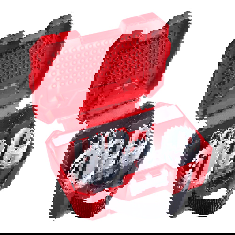 Hole Saw Kit: 10 Pc, 7/8 to 2-1/2