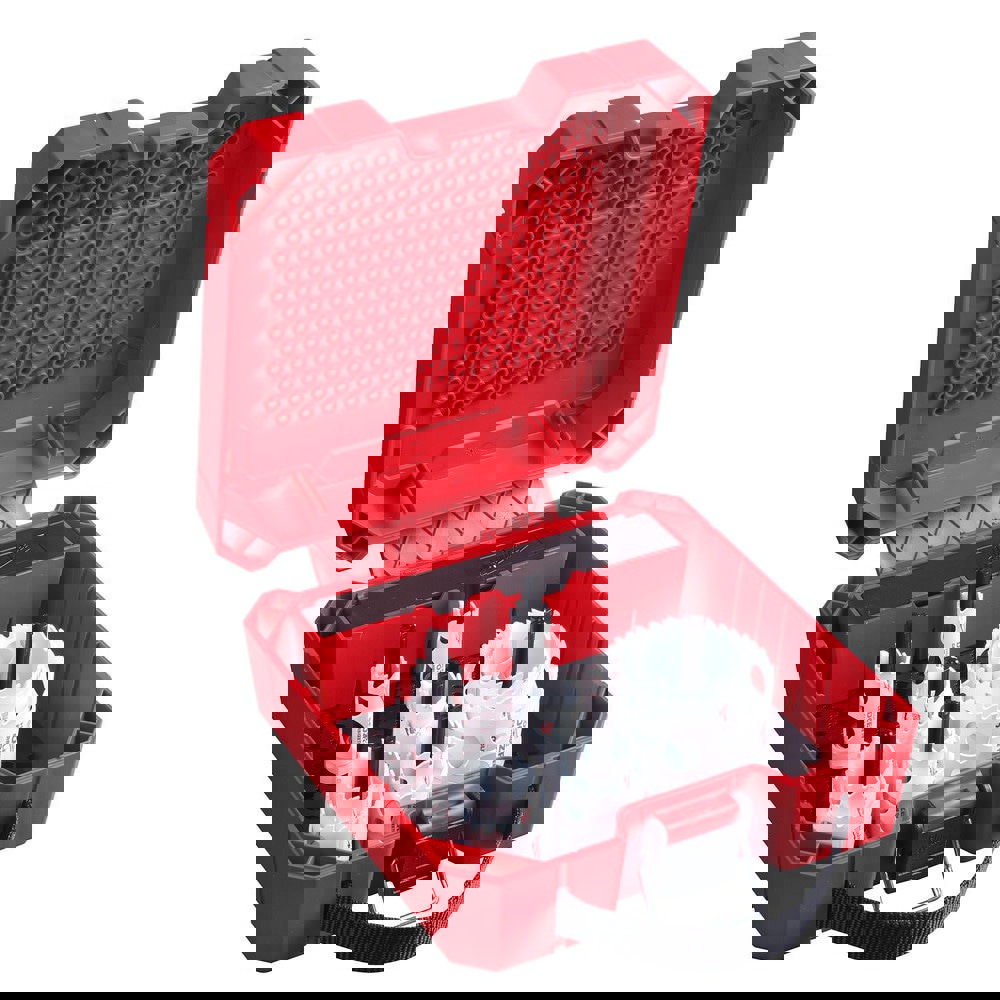 Hole Saw Kit: 15 Pc, 3/4 to 3