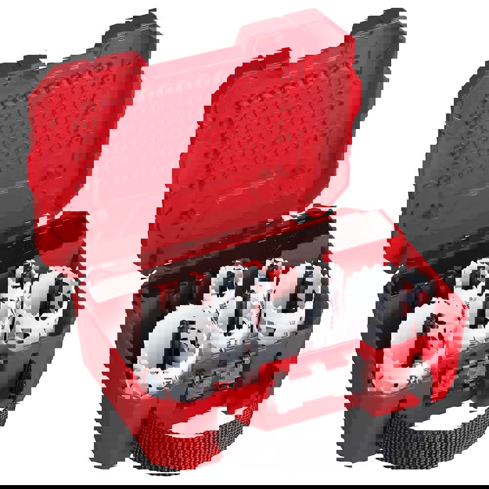 Utility Hole Saw Kit: 9 Pc, 1 to 2-1/2