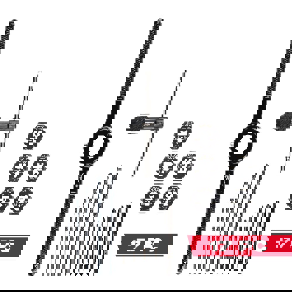 Tap, Die & Drill Sets; Minimum Tap Thread Size: M3-0.50 ; Maximum Tap Thread Size: 7X1.00 ; Minimum Die Thread Size: M3-0.50 ; Maximum Die Thread Size: M7-1.00 ; Minimum Drill Size: 2.5 ; Maximum Drill Size: 15/64
