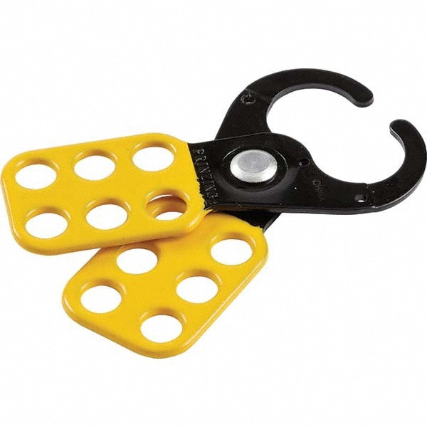 Lockout Hasp: Scissor-Action Hasp, Single Jaw, 6 Padlocks